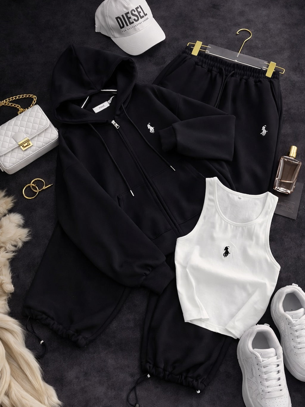 Polo Siyah 3'lü Set