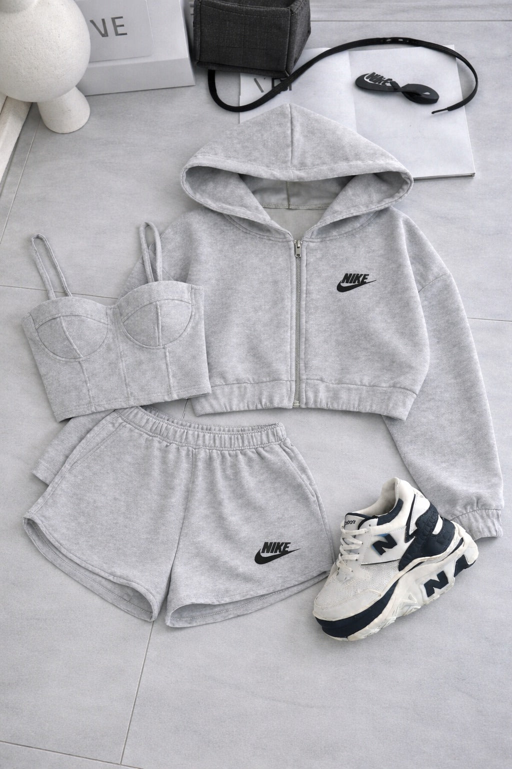 NK Şortlu 3'lü Set Gri