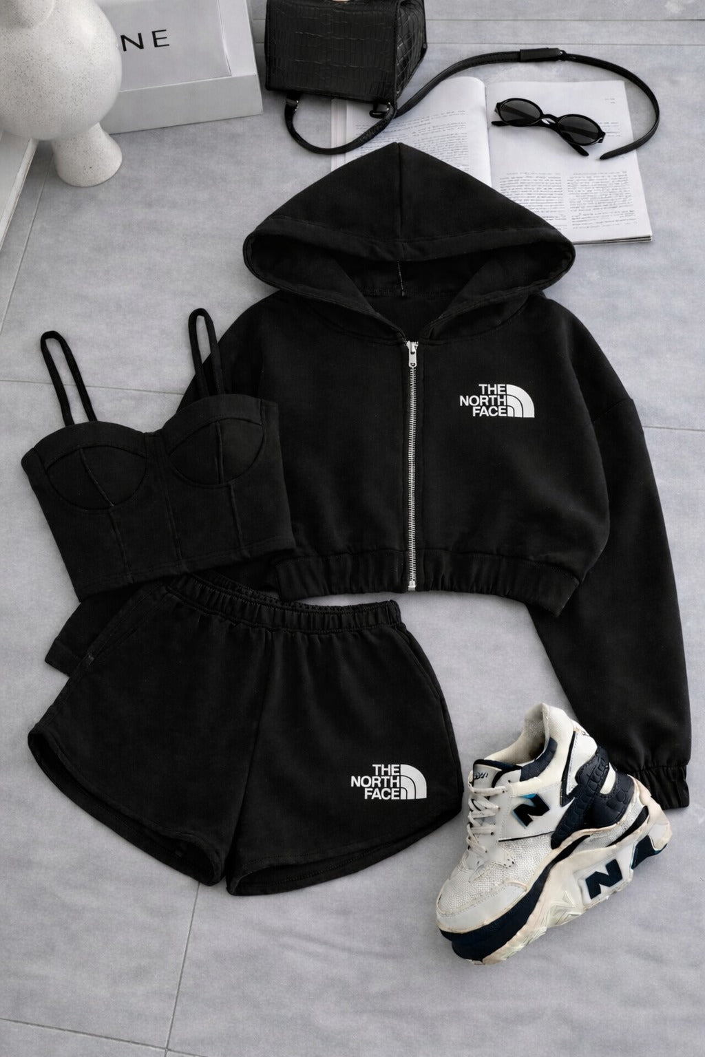North Şortlu 3'lü Set Siyah