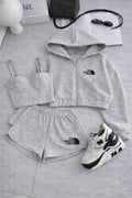 North Şortlu 3'lü Set Gri