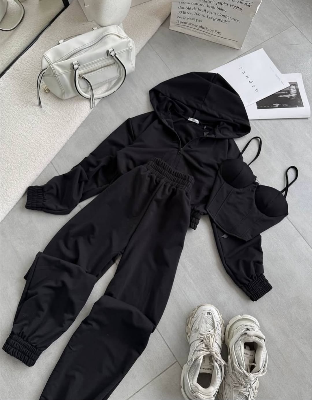 Düz 3'lü Set Siyah