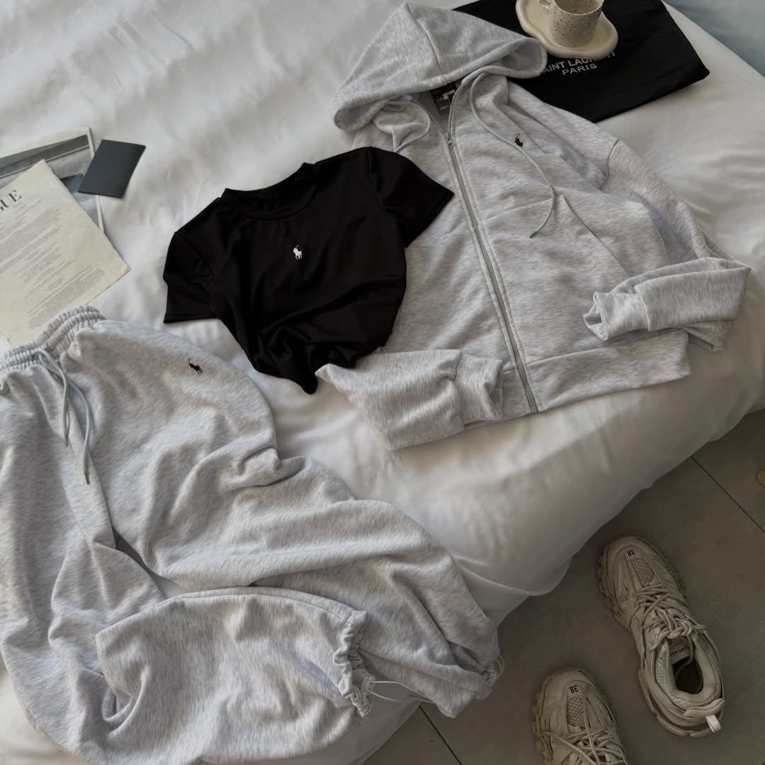 3'lü Set Gri Polo