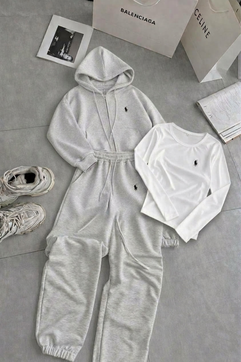 PL 3'LÜ SET GRİ